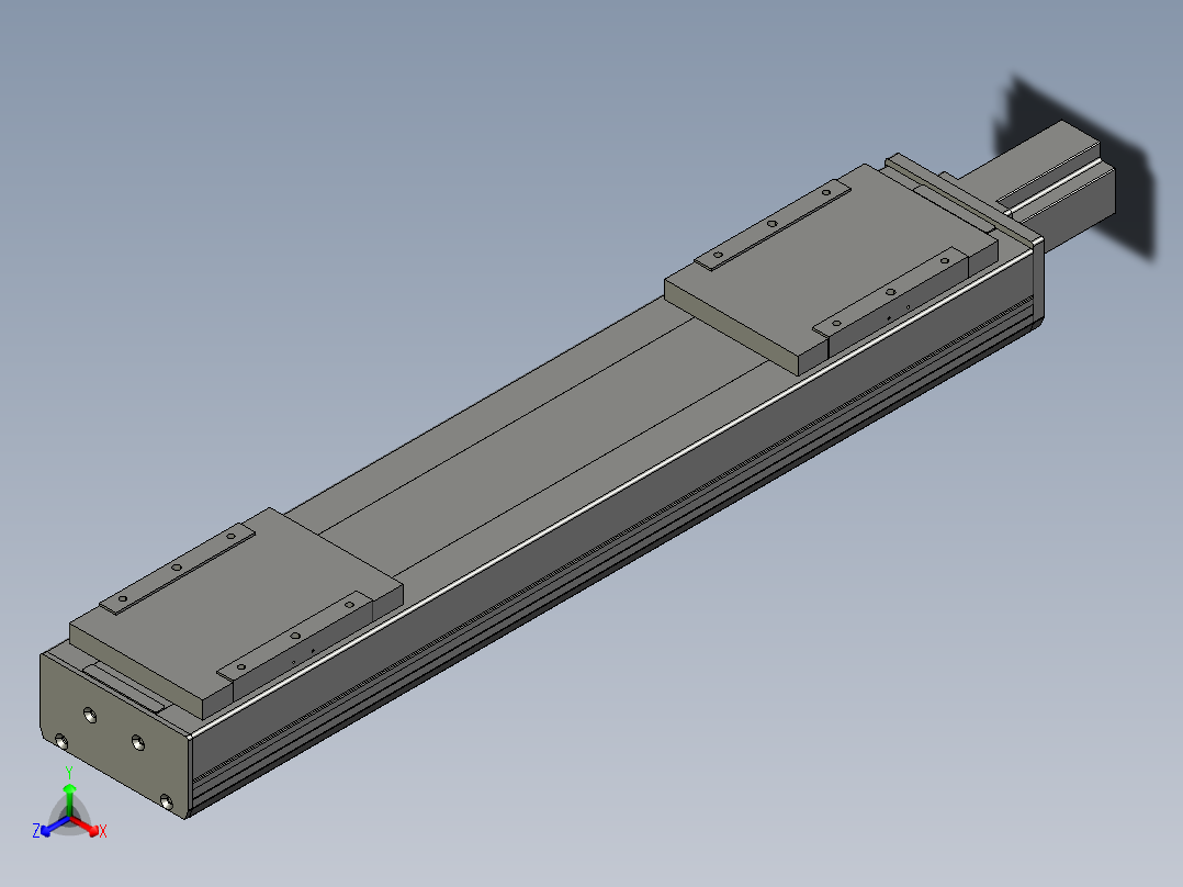 直线模组LHC17-S650-M设计图纸主视图