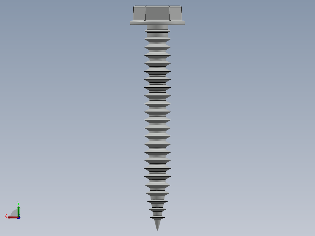 紧固件-Hex Head Screw-01后视图