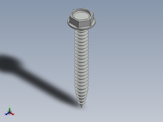 紧固件-Hex Head Screw-01正等轴测缩略图