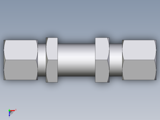 卡套式工业通用硬管接头EO_Bulkhead_union_SV08ZLCF俯视缩略图