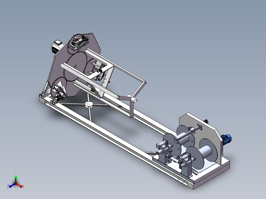 铝合金电缆绞合设备正等轴测图