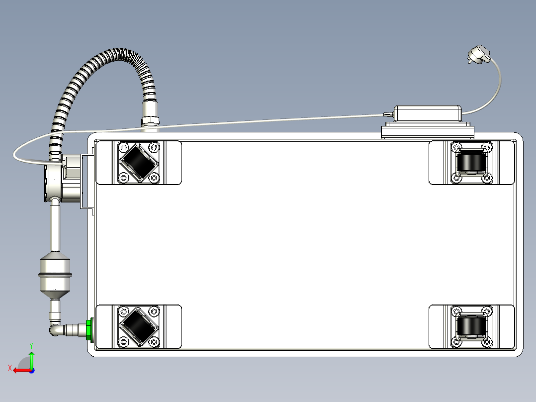 清洗纸盒后视图