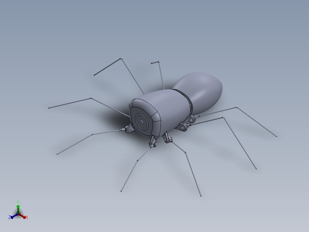 蜘蛛灯 SW STP正等轴测图