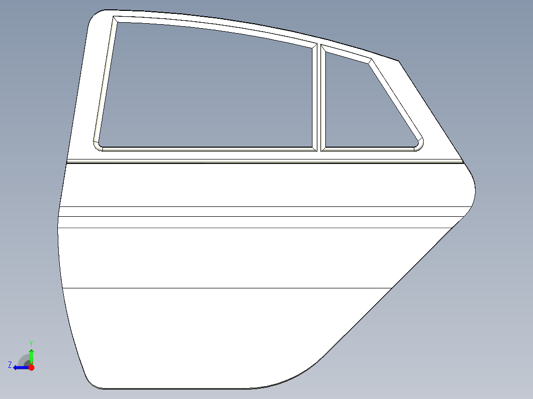 车门 引擎盖 (4)右视图