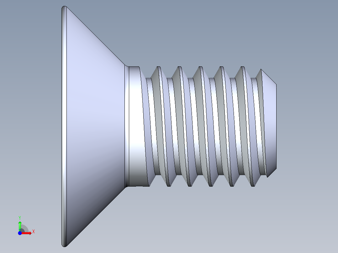 制沉头螺钉-M4_Counter_sunk_5.IGS前视图