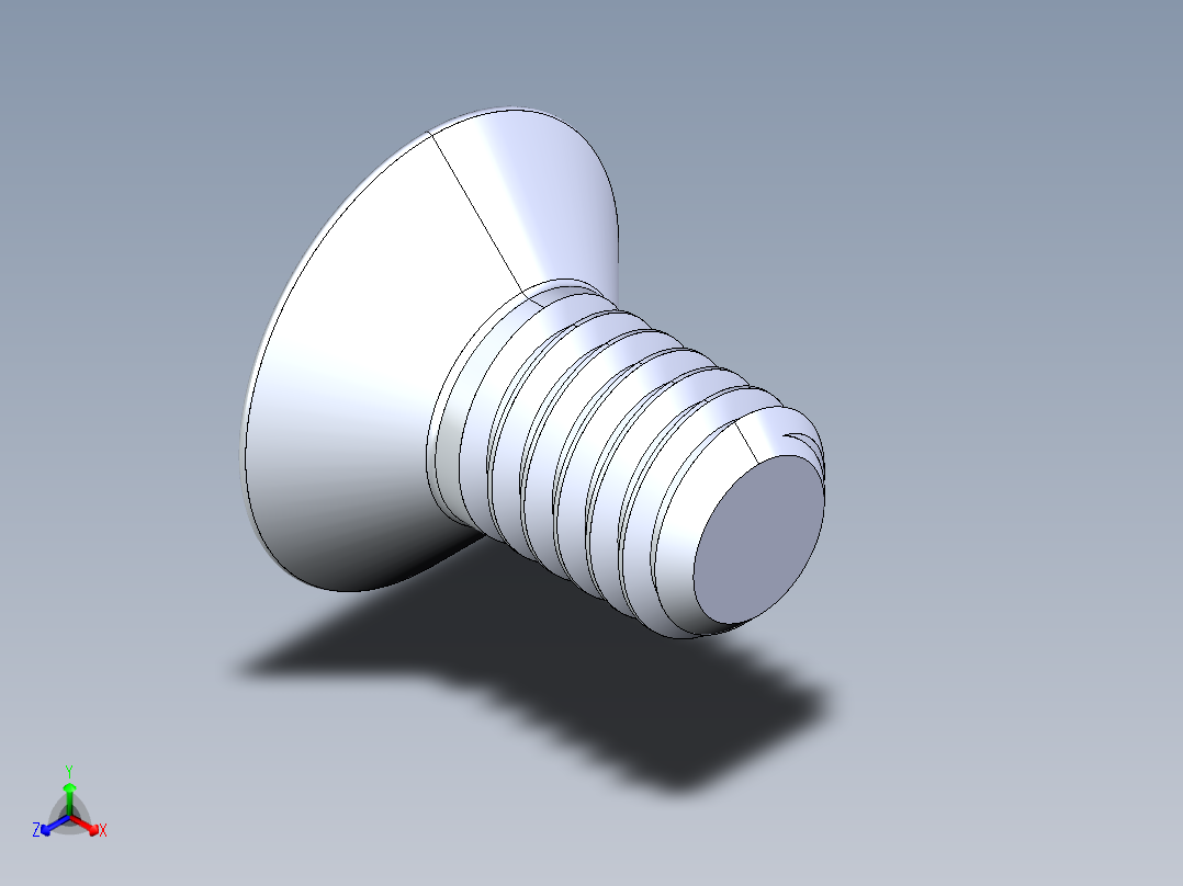 制沉头螺钉-M4_Counter_sunk_5.IGS正等轴测图
