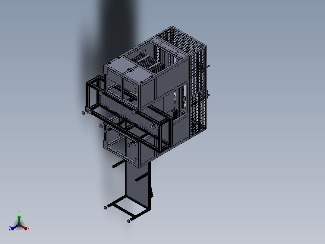全自动装箱、上下料输送设备正等轴测图