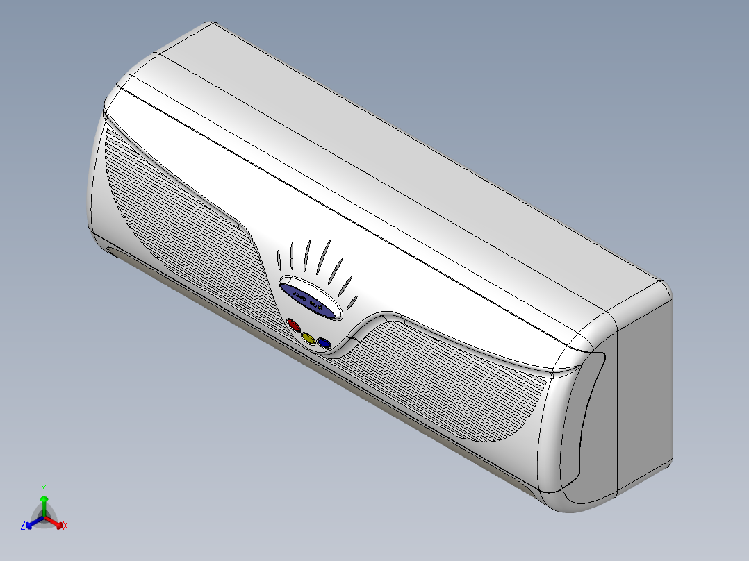 迷你空调正等轴测图