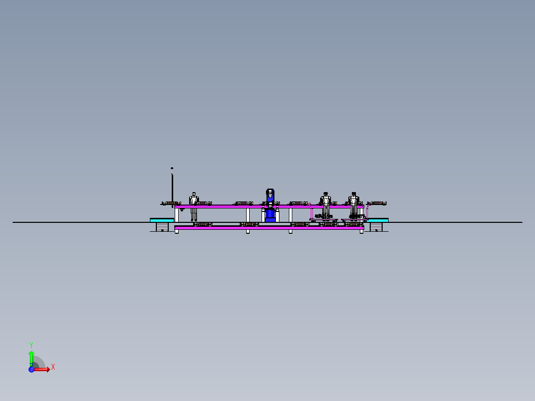 门框装配线前视图