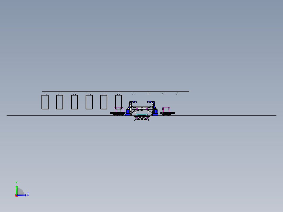 门框装配线左视图