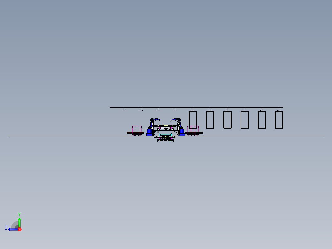 门框装配线右视图