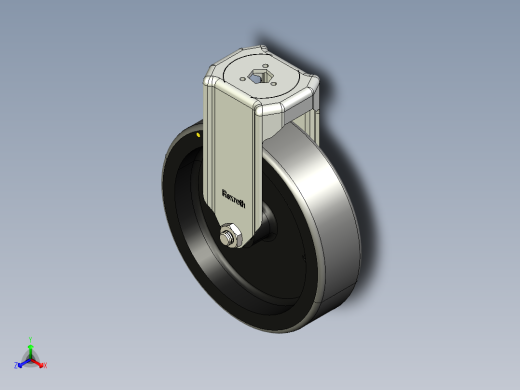 型材-KJN 531229 125MM WHEEL正等轴测缩略图