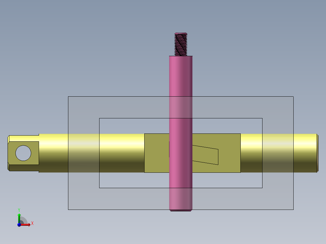 圆柱斜面升降结构前视图