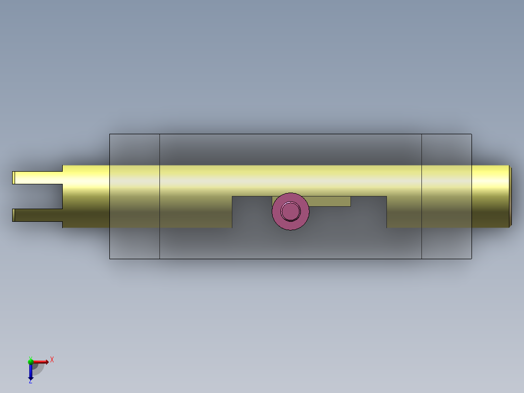 圆柱斜面升降结构俯视图