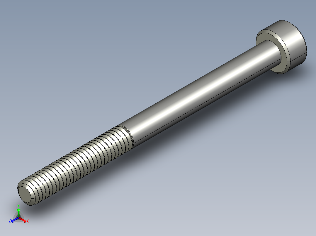 M4 x 0.7mm Thread 50mm LONG SOCKET HEAD CAP SCREW.STEP主视图