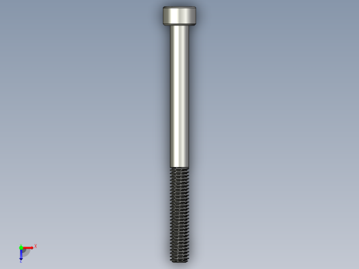 M4 x 0.7mm Thread 50mm LONG SOCKET HEAD CAP SCREW.STEP俯视缩略图