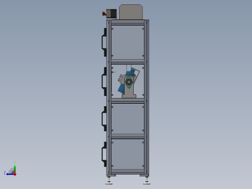 双层结构摇匀机（sw16可编辑+工程图+BOM）右视缩略图
