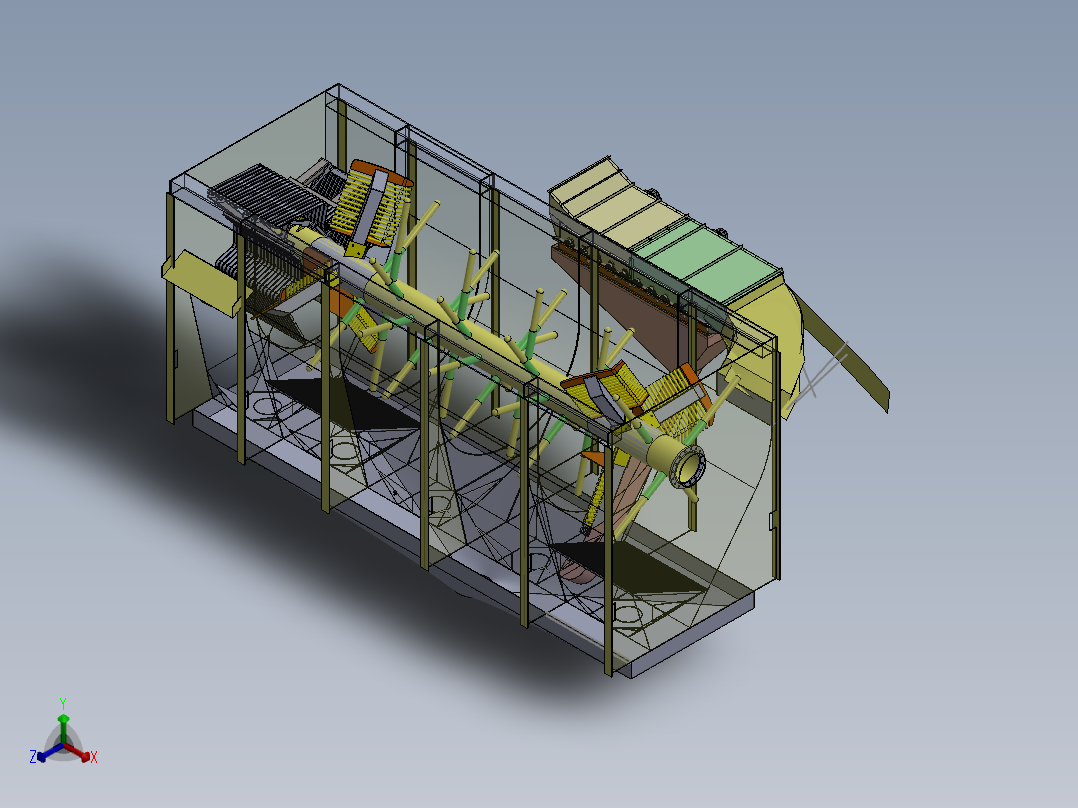 甜菜清洗机sw20可编辑正等轴测图