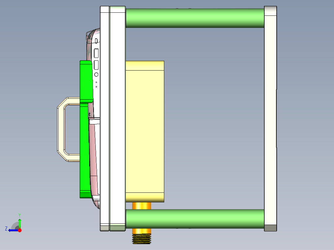ABW70-D-笔记本CNC工装夹具三维模型CNC1右视图