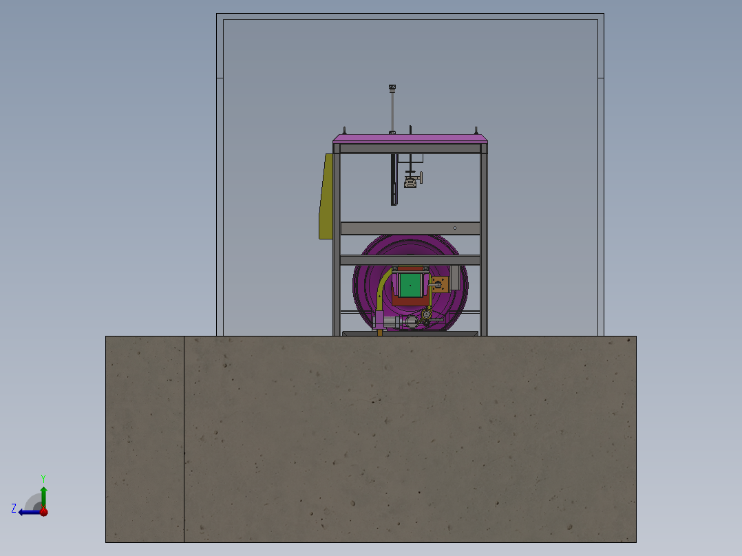 地铁轮对磁粉检测设备sw17可编辑右视图
