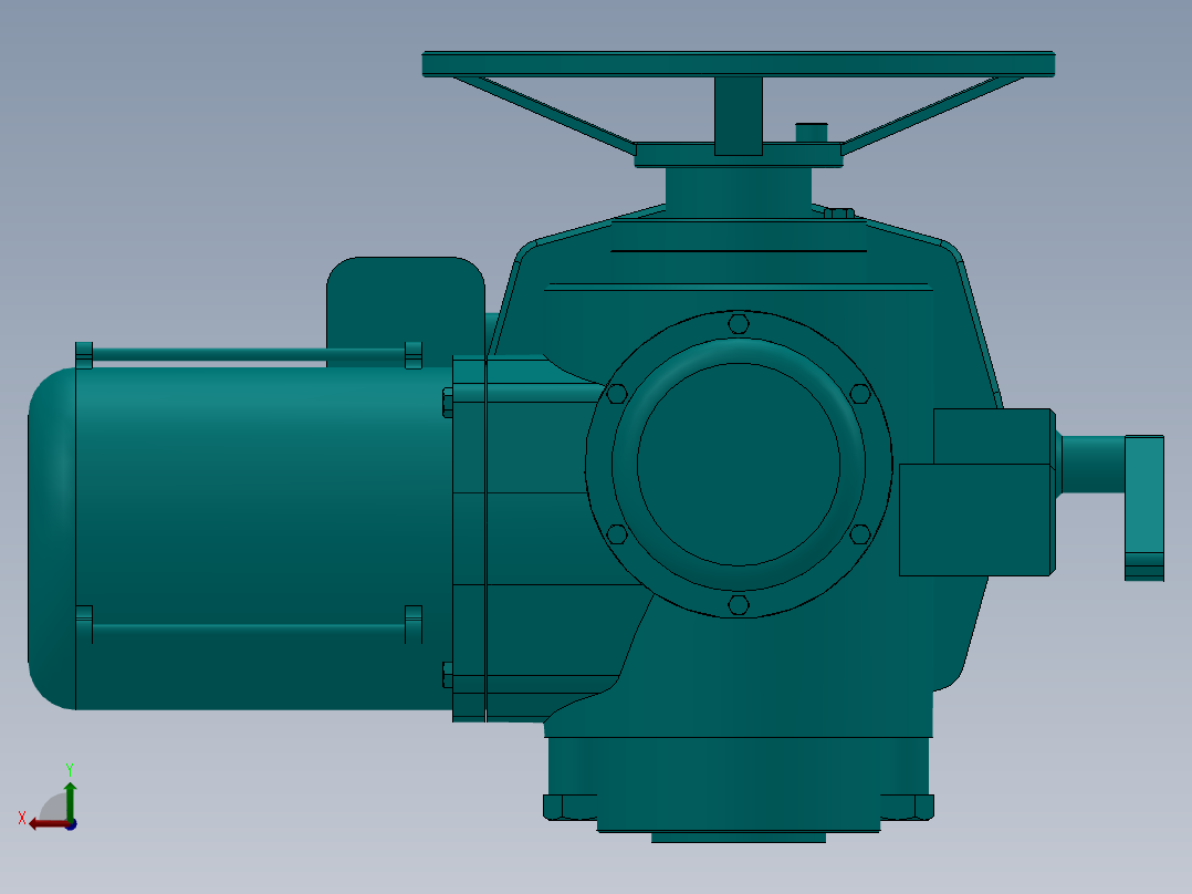 多回转阀门电动装置 ZB型 3款左视图