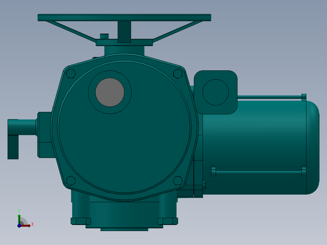 多回转阀门电动装置 ZB型 3款右视图