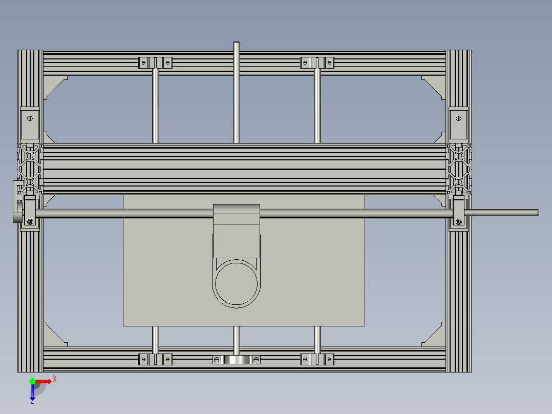 Arduino控制的小型数控机床俯视图