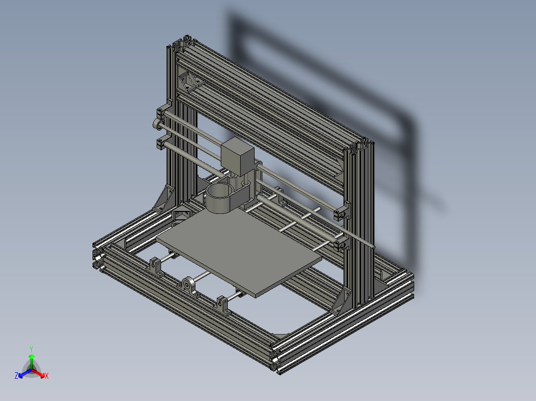 Arduino控制的小型数控机床正等轴测图