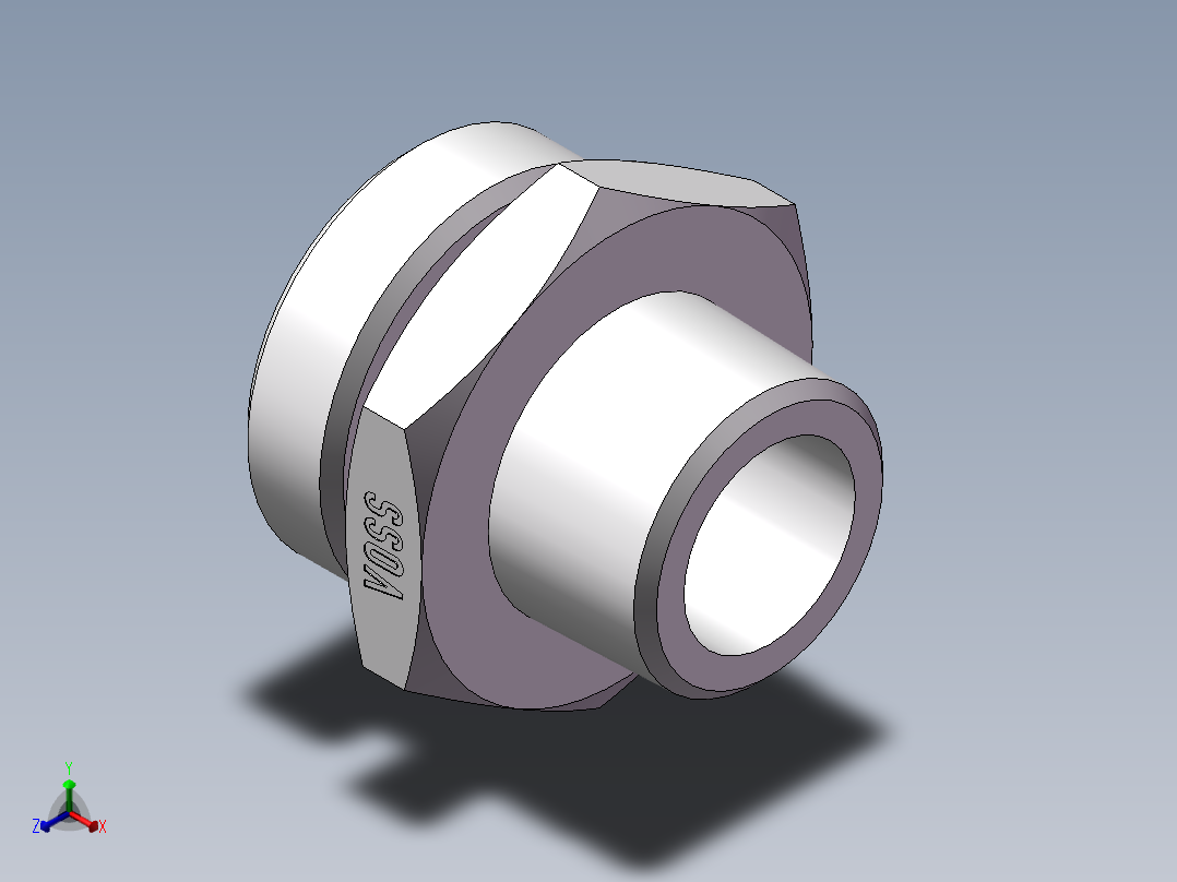 英制锥管螺纹直接头、1CT-36-12SP非标主视图
