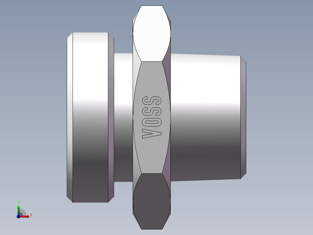 英制锥管螺纹直接头、1CT-36-12SP非标前视图