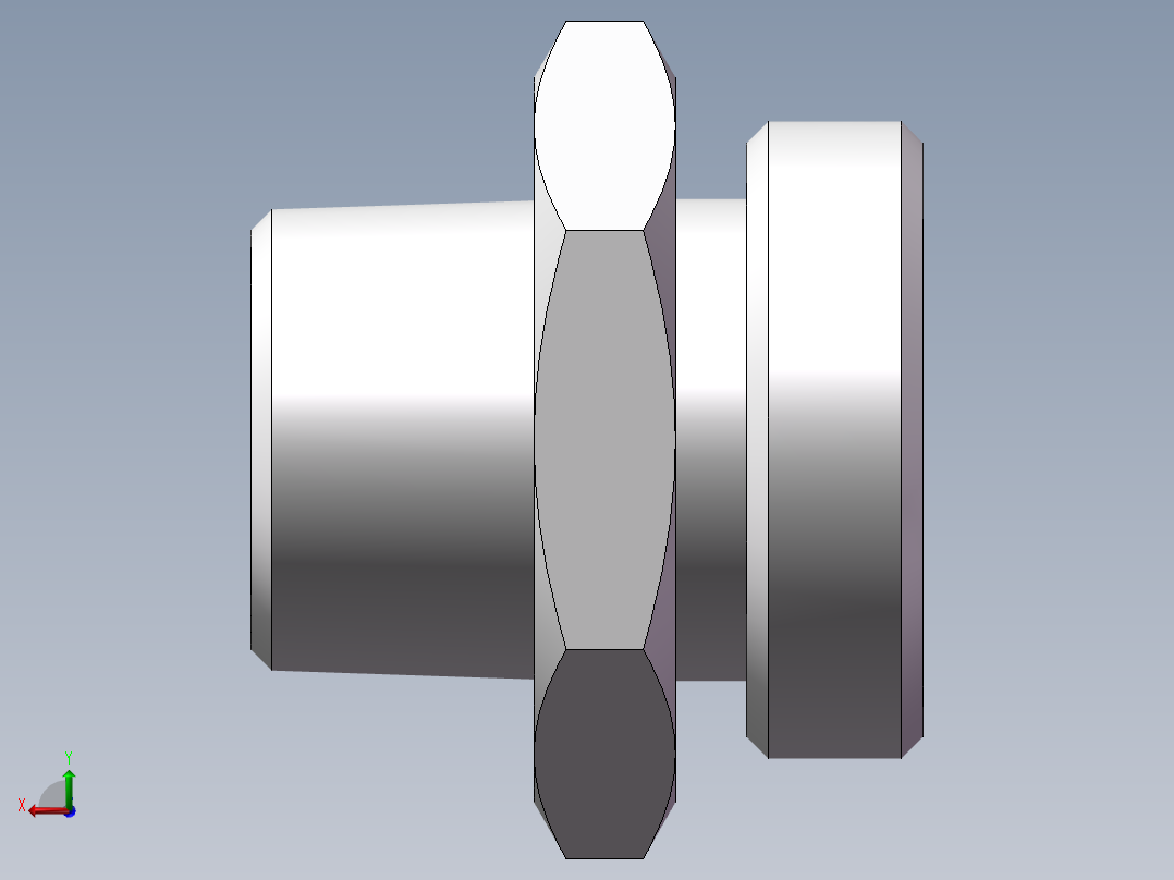 英制锥管螺纹直接头、1CT-36-12SP非标后视图