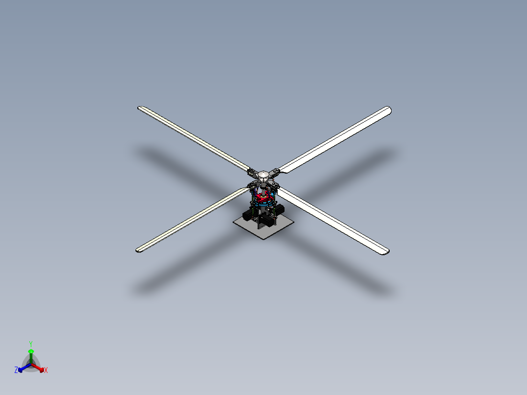 直升机(40)正等轴测图