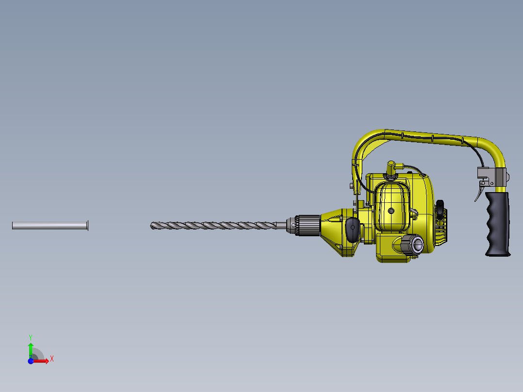 制作钻机钻孔动画  xt前视图