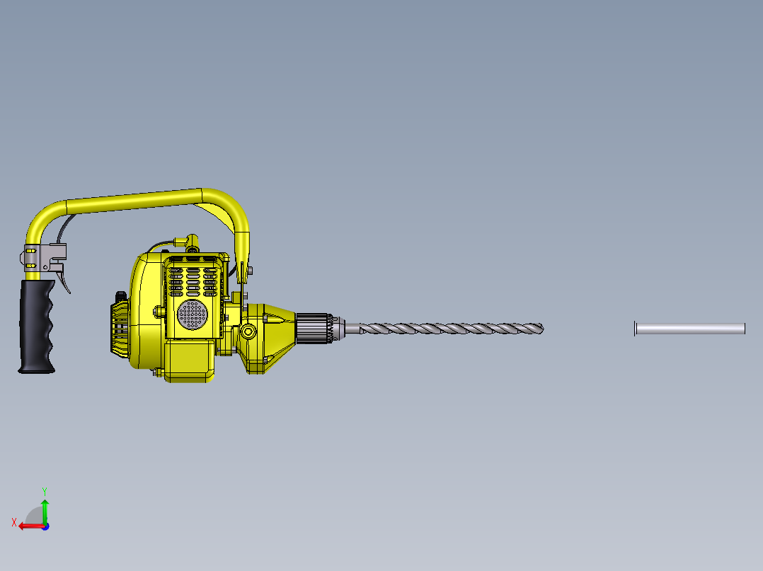 制作钻机钻孔动画  xt后视图