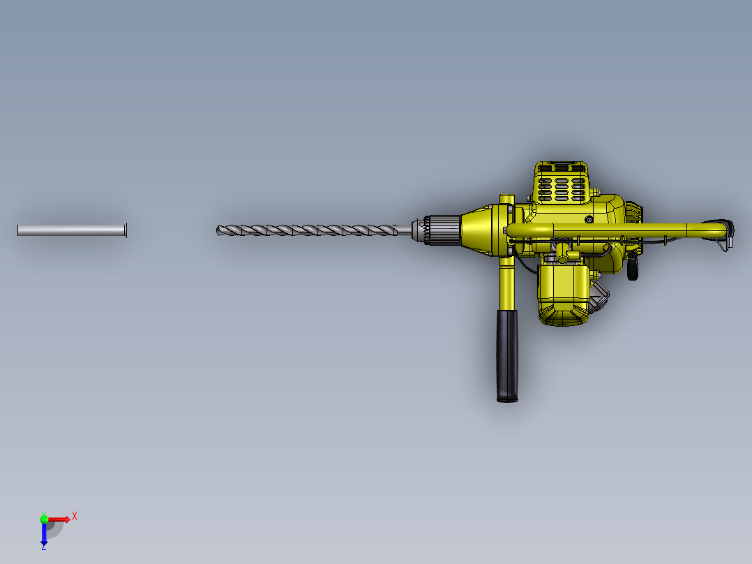 制作钻机钻孔动画  xt俯视图