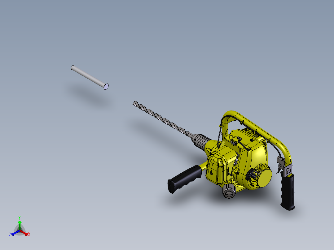 制作钻机钻孔动画  xt正等轴测图