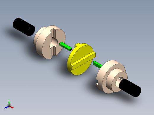 如何在 Solidworks 中制作 Oldhams Coupling 所有零件和装配体完整视频正等轴测缩略图