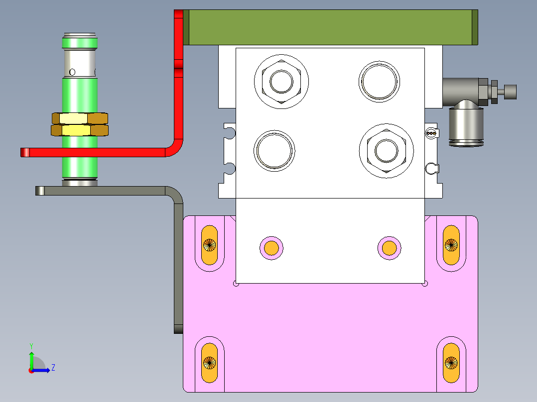 活塞杆夹紧总成左视图