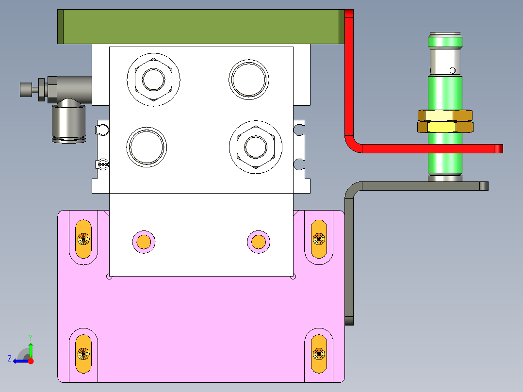 活塞杆夹紧总成右视图