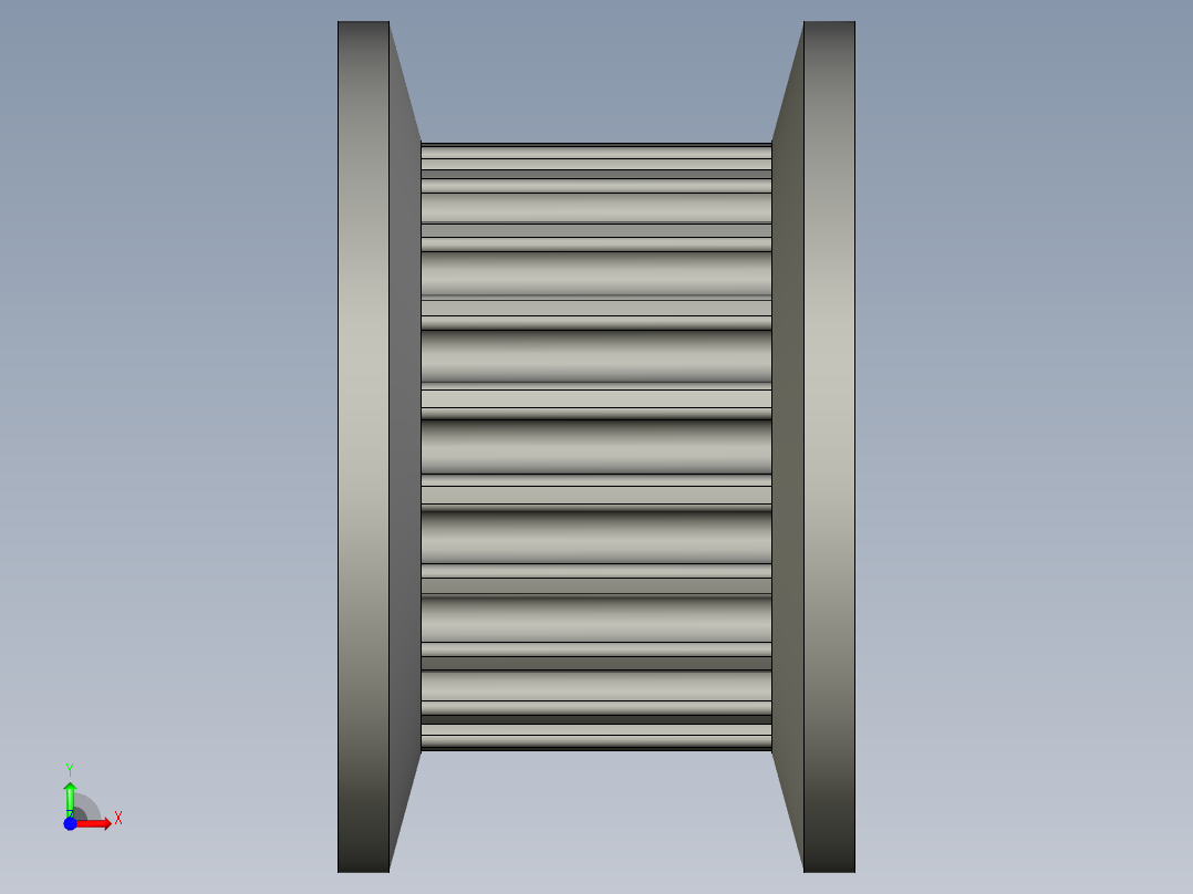 2GT型A形圆孔同步带轮TPAC20GT2060-A-H4前视图