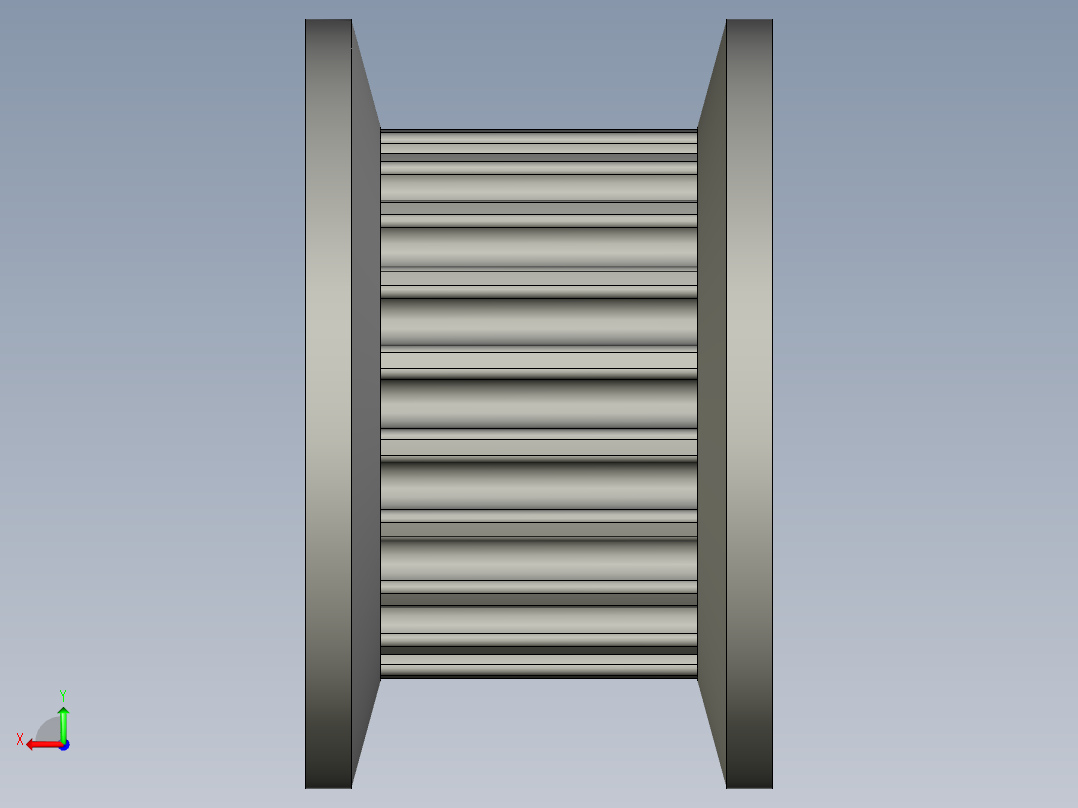 2GT型A形圆孔同步带轮TPAC20GT2060-A-H4后视图
