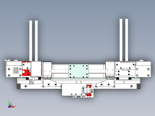 拔叉式伺服上料机设计前视缩略图