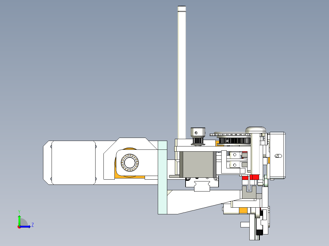 拔叉式伺服上料机设计左视图