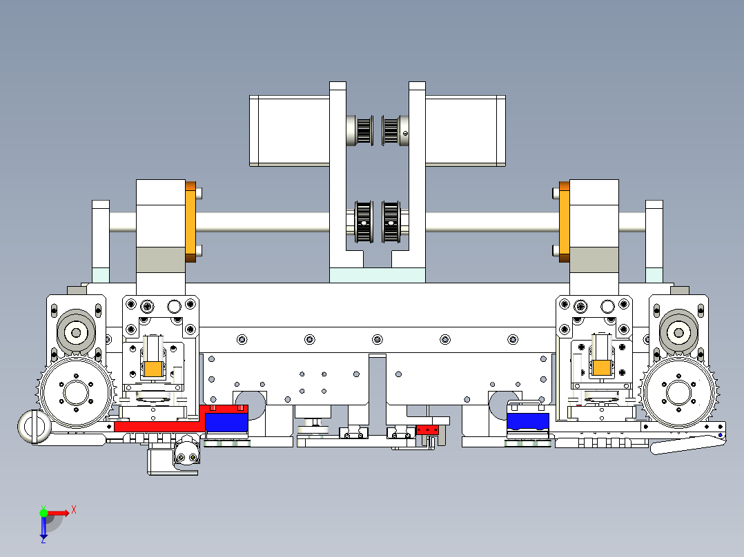 拔叉式伺服上料机设计俯视图
