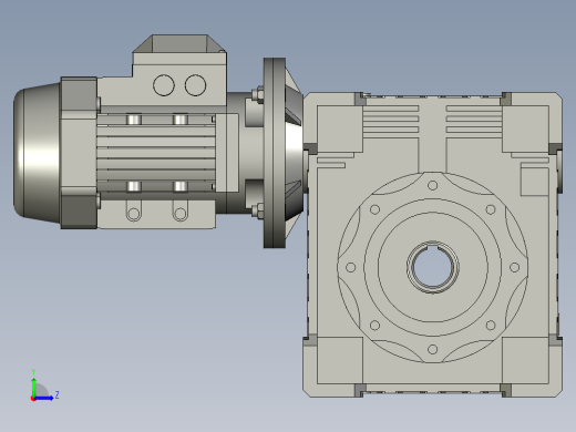 NMRV110-150型蜗轮蜗杆减速机NMRV15080112B5B3YE2-22-4P-A左视缩略图