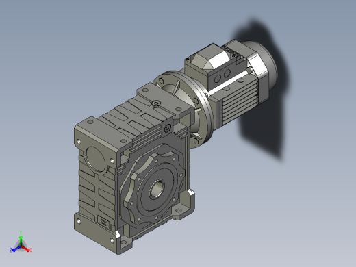 NMRV110-150型蜗轮蜗杆减速机NMRV15080112B5B3YE2-22-4P-A正等轴测缩略图