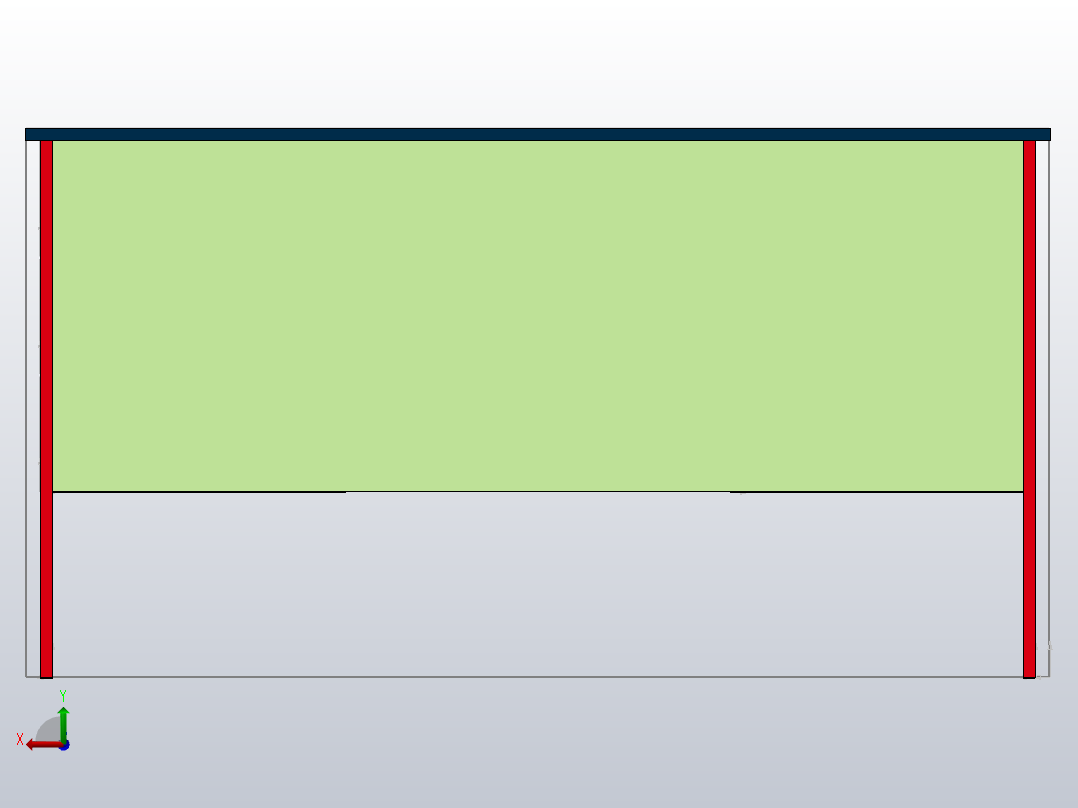 带3个抽屉的两列桌子后视图
