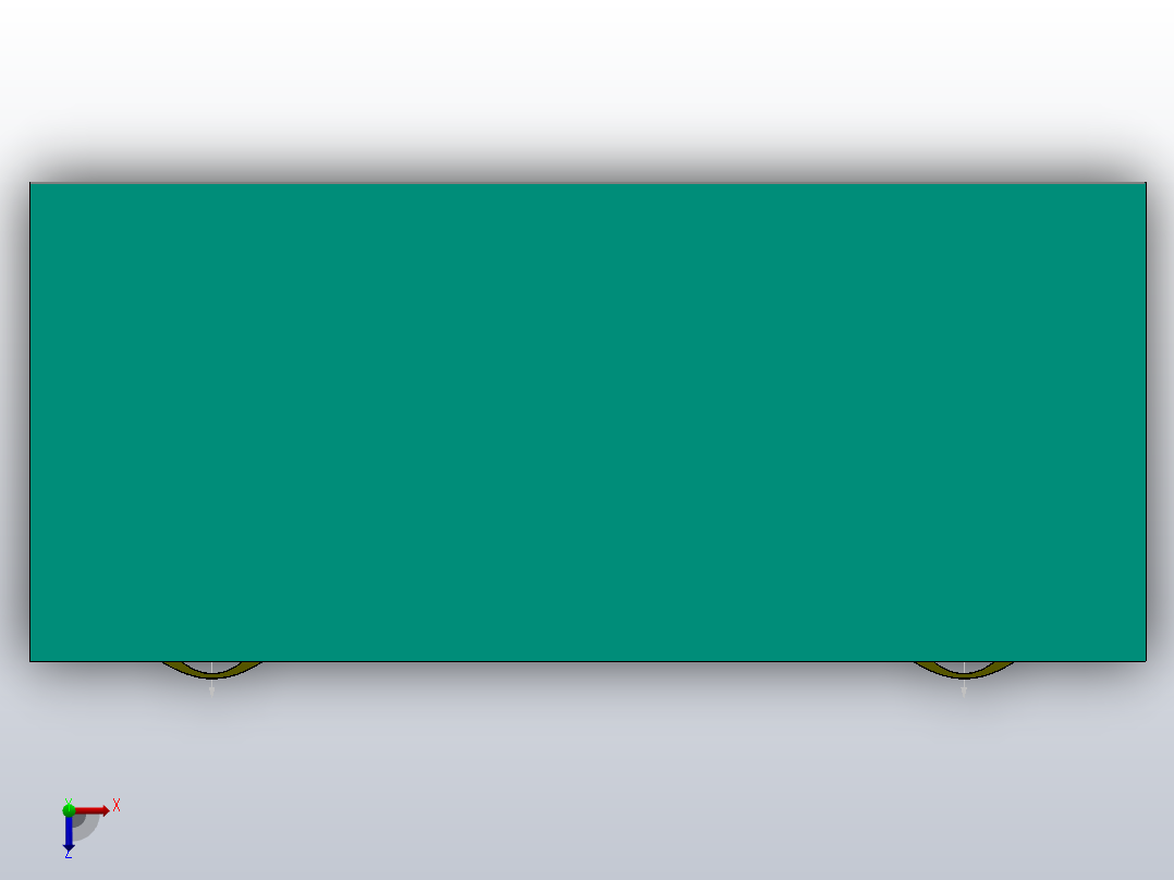 带3个抽屉的两列桌子俯视图