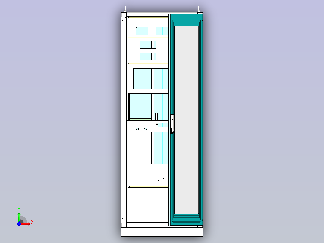 标准控制柜三维模型前视图
