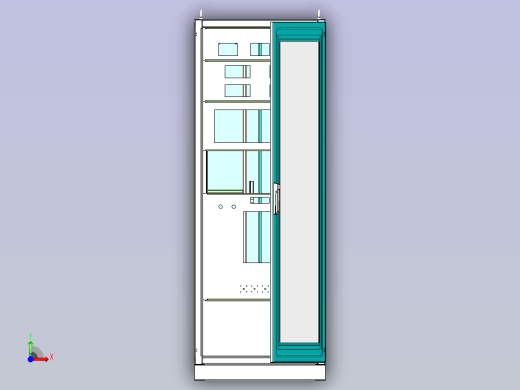 标准控制柜三维模型前视缩略图